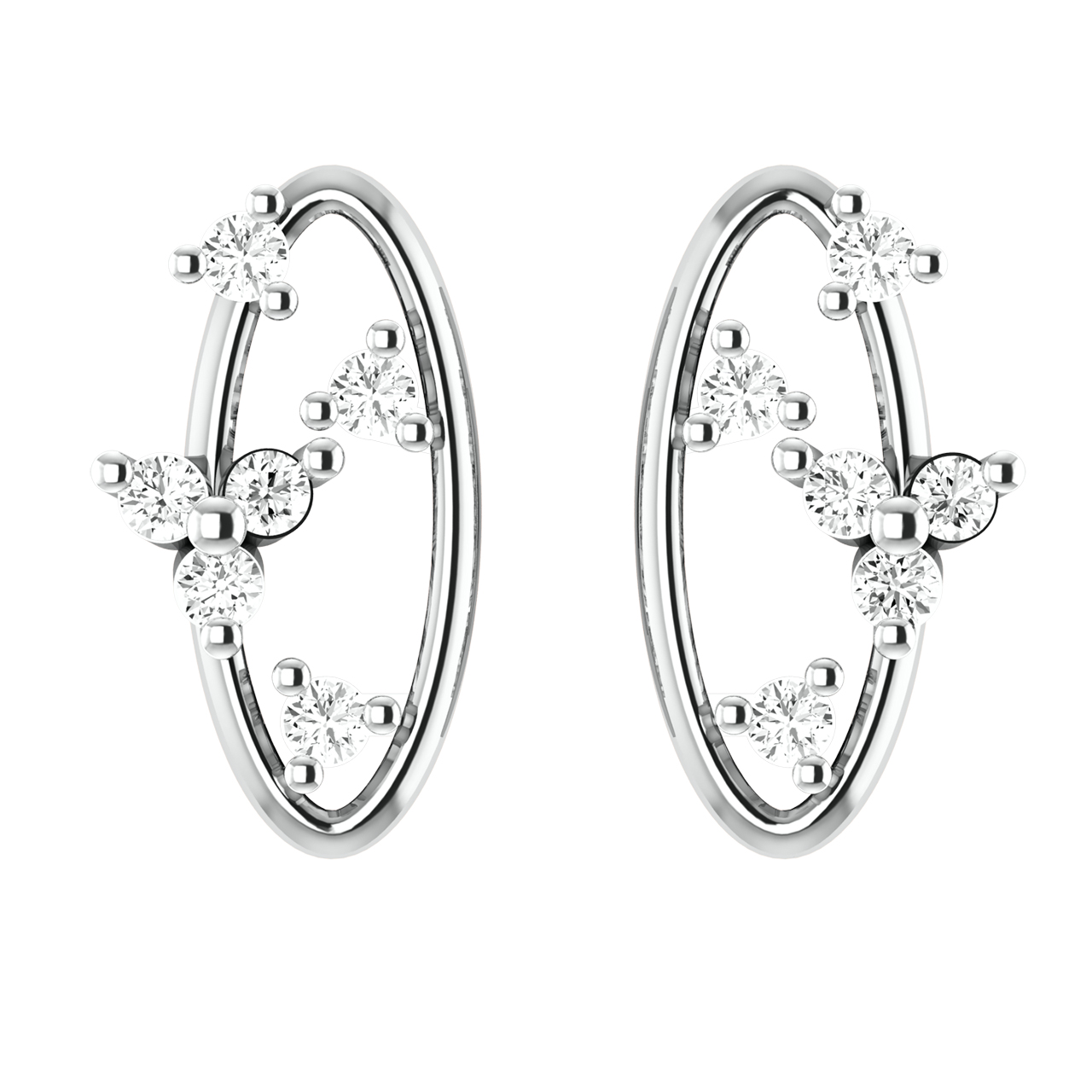 Enar Round Diamond Stud Earrings